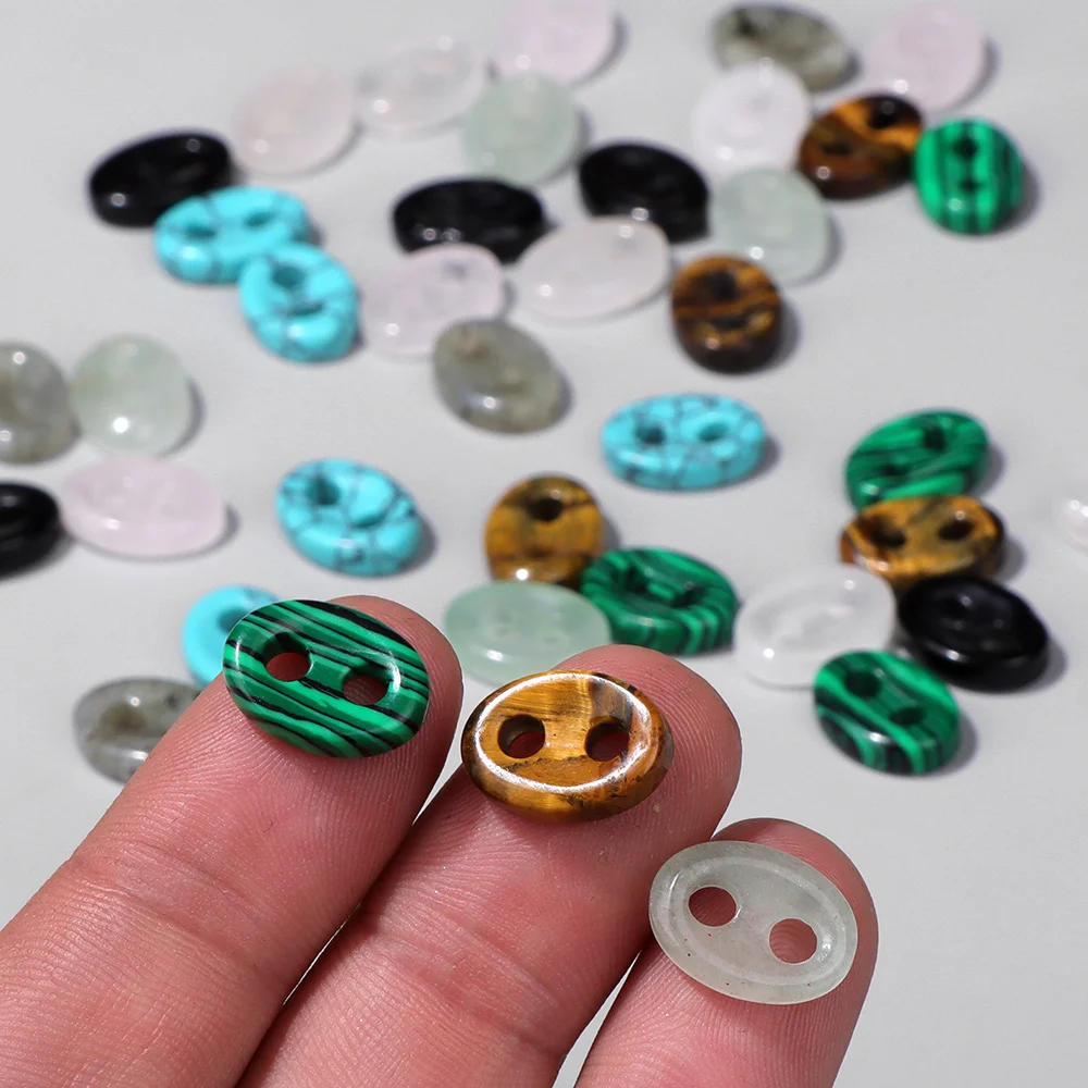 2 قطعة شكل أنف الخنزير الخرز حجر قلادة فريد لطيف خنزير خطم عين النمر ثقوب مزدوجة السحر لصنع المجوهرات Craft بها بنفسك الحرفية 10x14mm