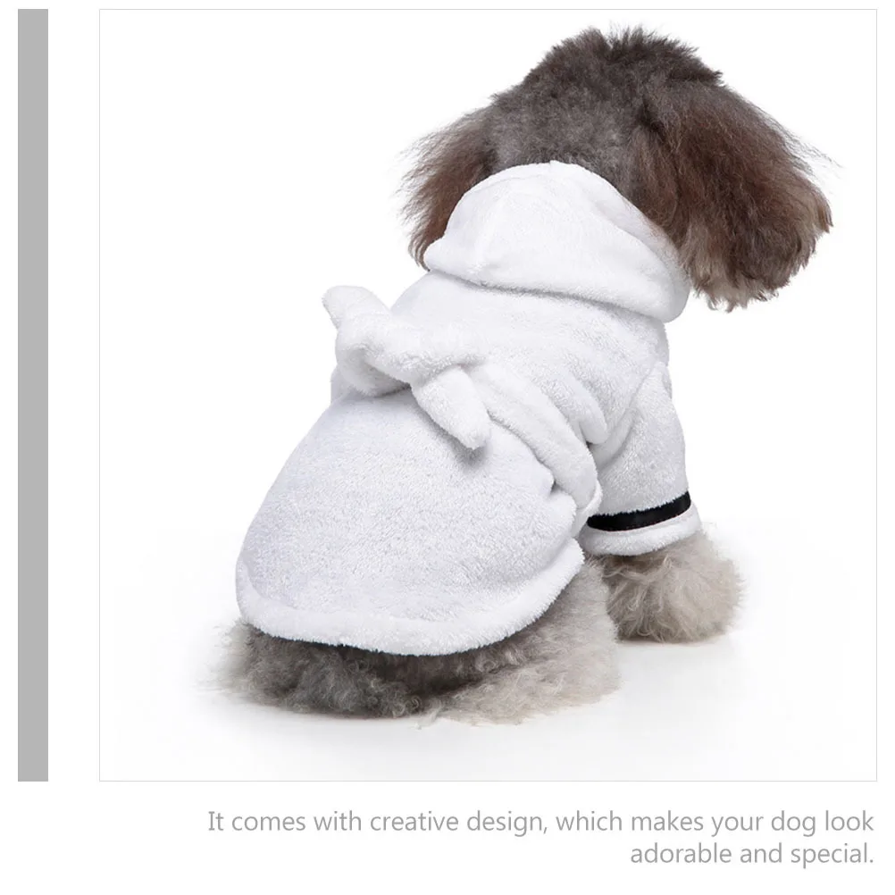 

Pet Bathrobe Wear-Resistant Supple Dog Bathrobe Comfortable Polyester Clothes for Bathing and Sleeping Dog Robe
