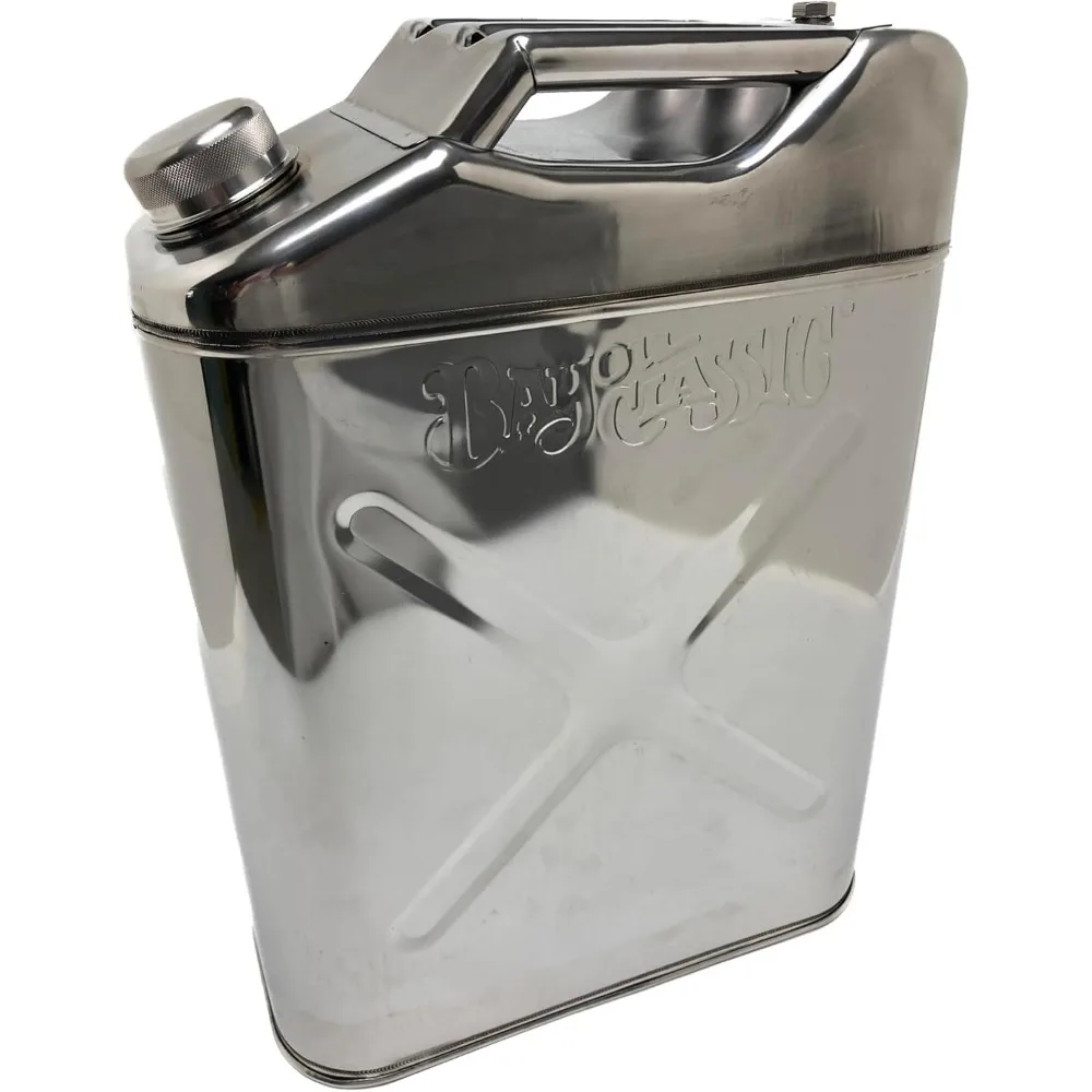 

700-620 20-qt Stainless Cooking Oil Storage Can,Reusable, Food Grade Stainless Steel,Vented for easy pouring,Pour spout included