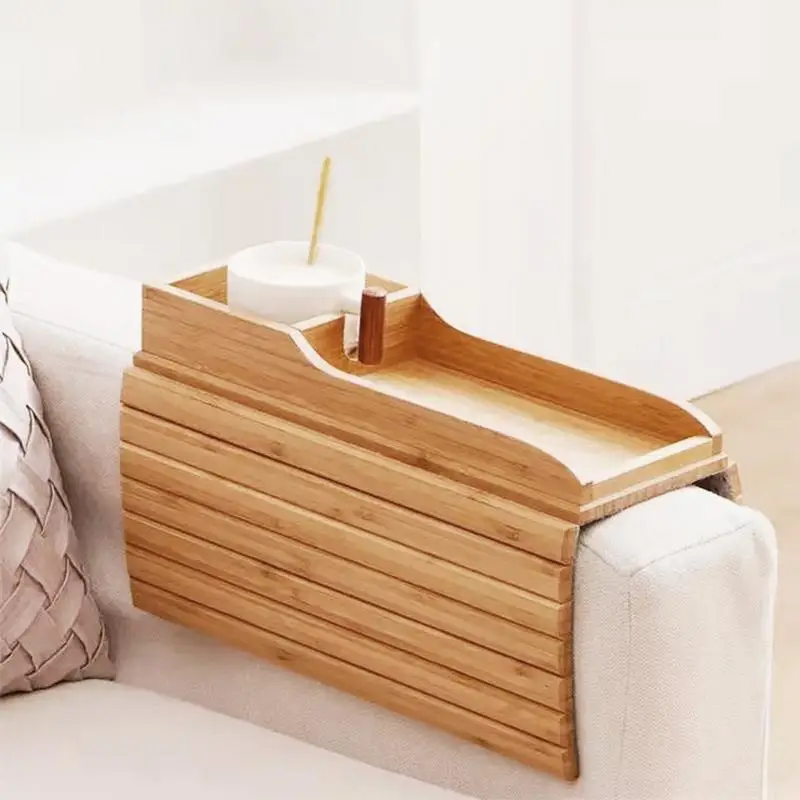 Bank Bekerhouder Lade Houten Bekerhouder Bank Arm Tafel Bank Tafels Verstelbare Afneembare Bank Arm Organizer Voor TV Afstandsbediening Drankjes
