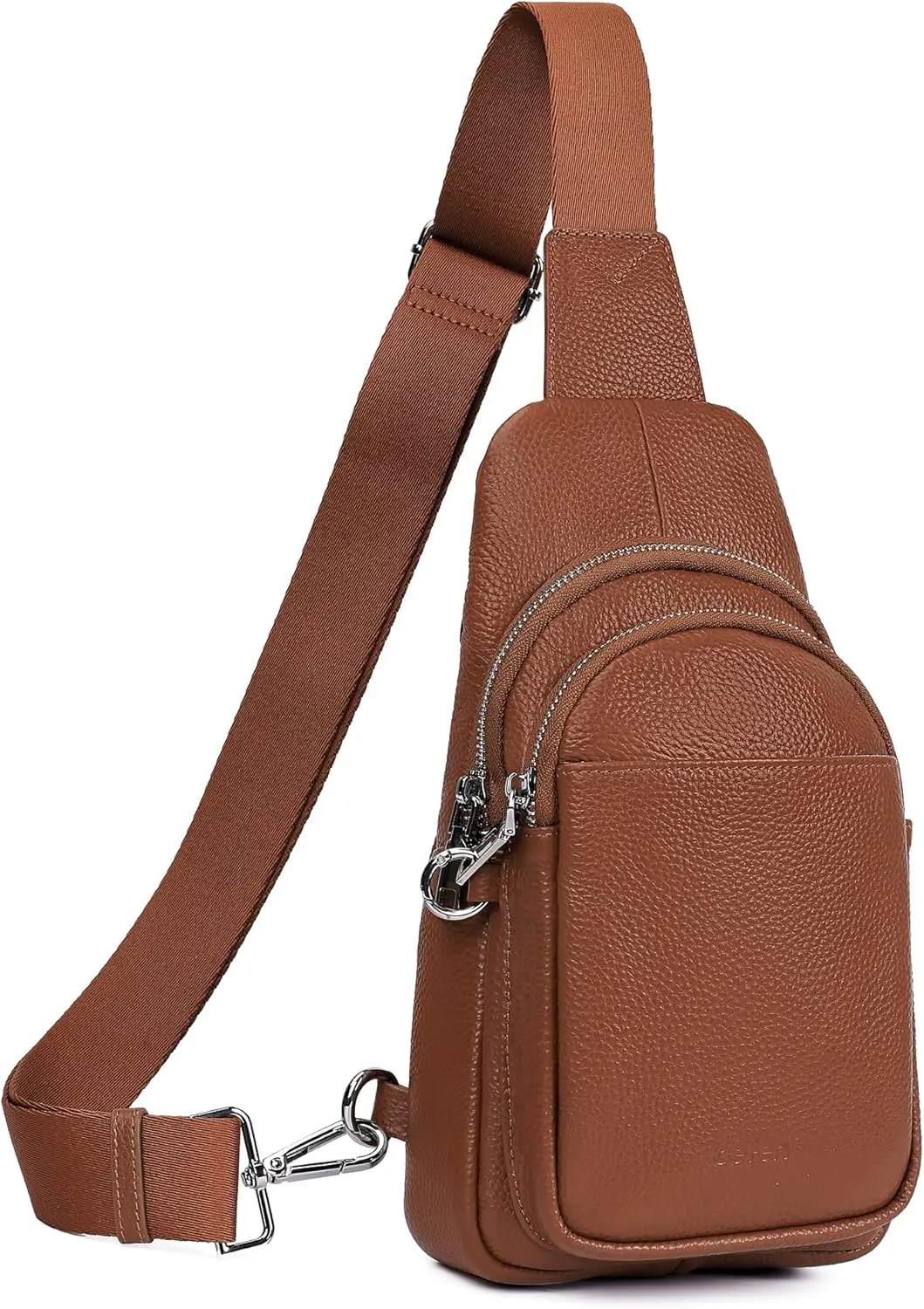 Genuine Leather Small Sling Bag for Women Anti-Theft Crossbody Chest Bags Fanny Packs for Travel with RFID Card Slots