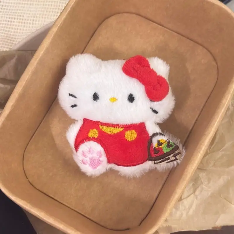 Cute Cartoon Plush Hello Kitty Pendant Keychain Kawaii Plush KT Cat Stuffed Doll Pendant Backpack Handbag Decoration Gifts