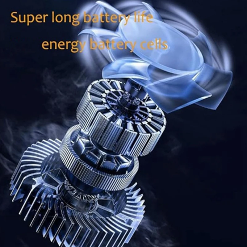 Hot Bladeless Waist Mounted Electric Fan Cool Clip Waist Fan 100 Speeds Strong Airflow Wearable Personal Clip Fan(2Pcs)