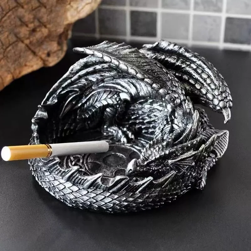 Creative European Dragon Ash Tray Ashtray Outdoor Ash Plate Cigarette Smoking Accessories Home Office Desktop Halloween Decor