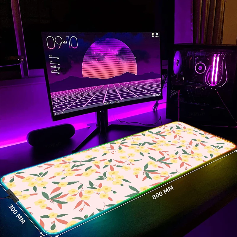 

INS Large RGB Mouse Pad Gaming Mousepads LED Mouse Mat Gamer Desk Mats Rubber Table Rug With Backlit Desk Pads