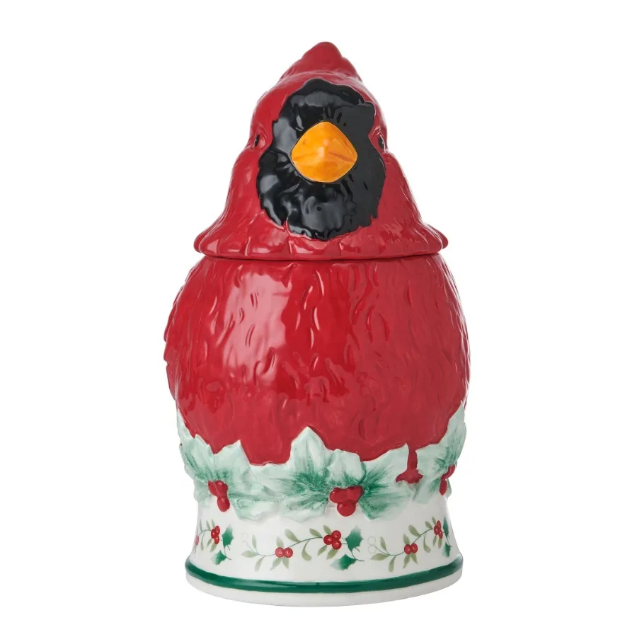 

Winterberry Cardinal 10 in Cookie Jar