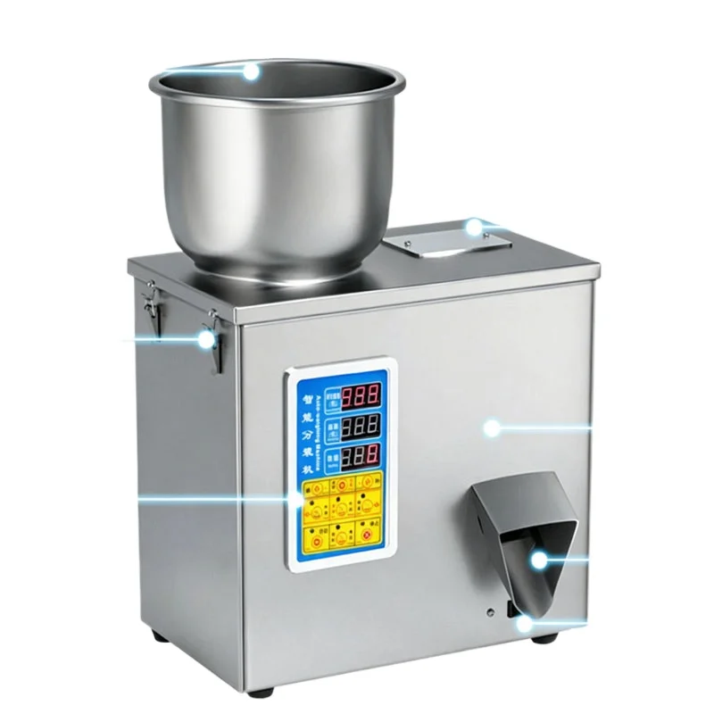Factory-customized semi-automatic benchtop weighing and packaging machine, suitable for small particles and powders