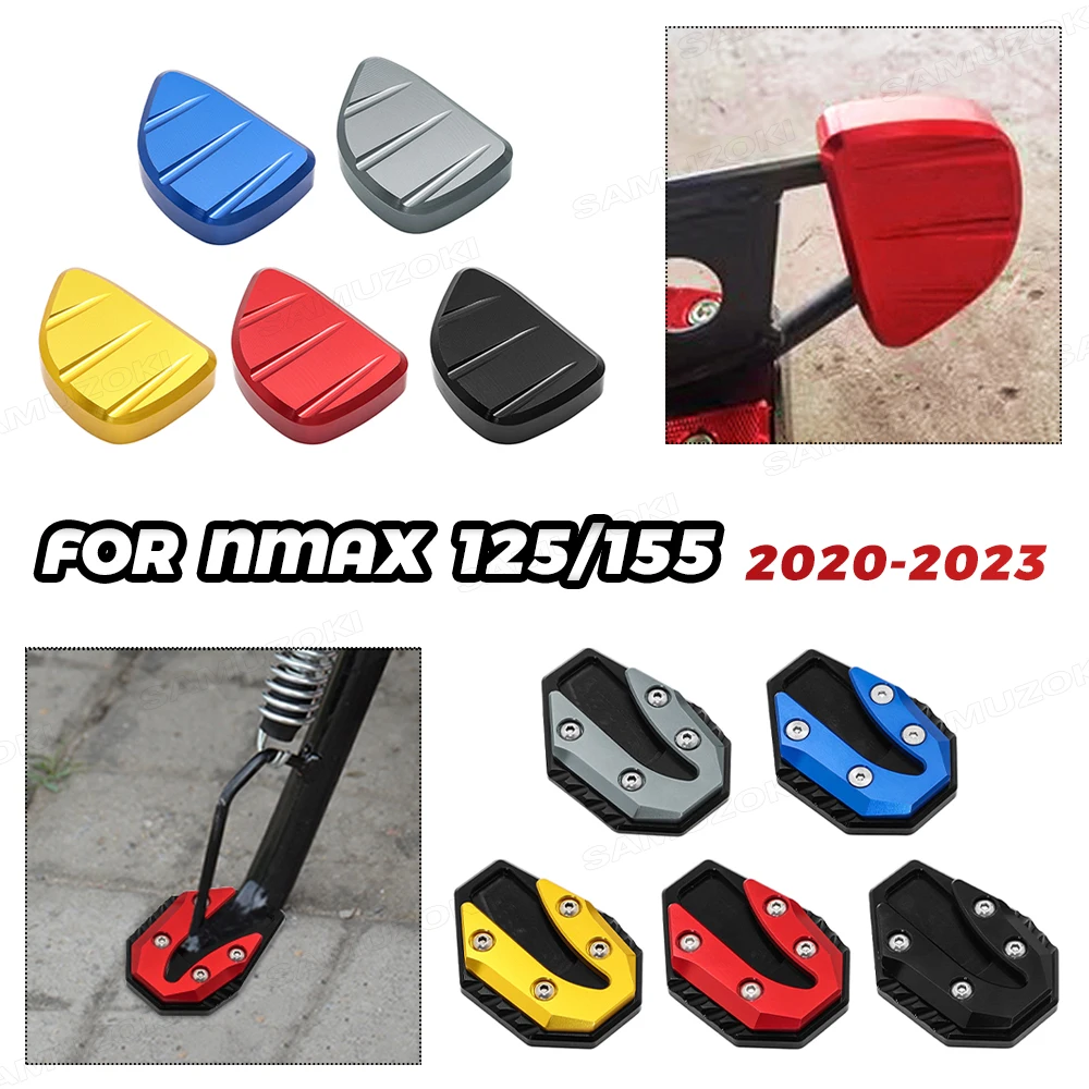 

For YAMAHA NMAX 155 2020 2021 2022 NMAX 155 Motorcycle CNC Side Stand Extension Pad & Support Kickstand Auxiliary