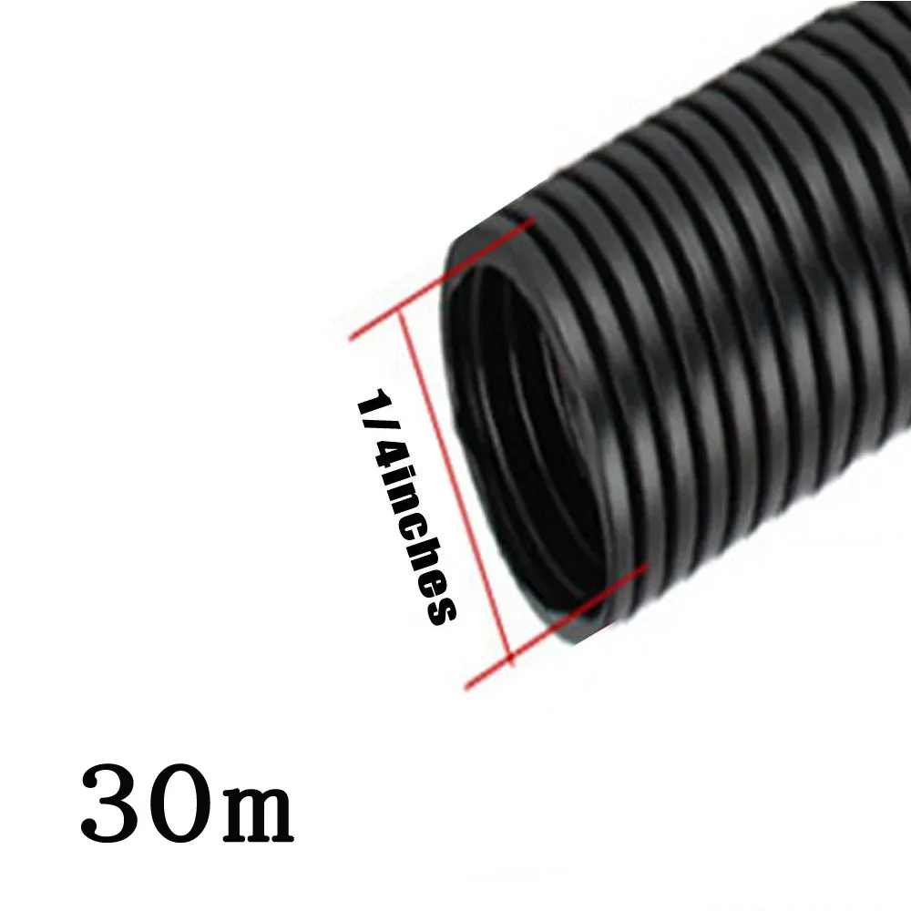 

98FT 1/4" 3/8" Protective Tube Split Wire Loom Conduit Polyethylene Tubing Black Color Sleeve Tube 30m