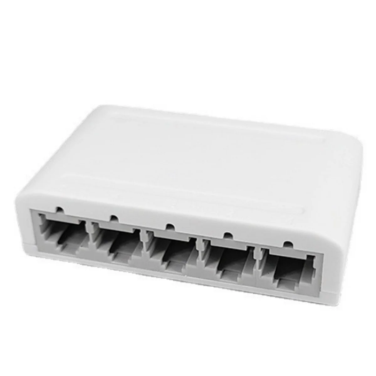 Interruptor de datos de 5 puertos, concentrador de red, divisor Ethernet de escritorio, puertos blindados Plug & Play, silencioso sin ventilador