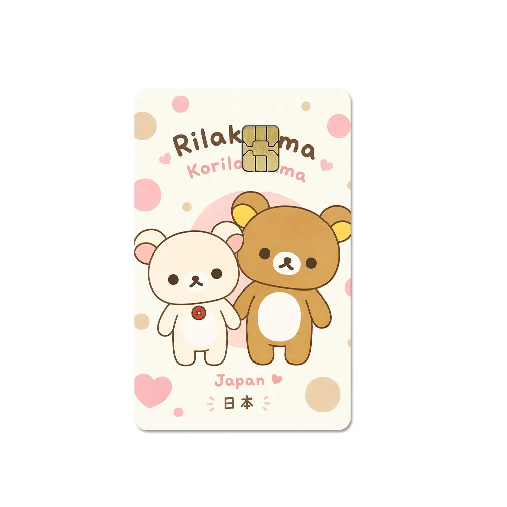 PVC Rosa Süßer Japanischer Cartoon Rilakkuma Kiiroitori Kredit- und Debitkarten-Aufkleber, Bus-Pass DIY Wasserdichter Kleiner Chip-Folienaufkleber – Detail 5