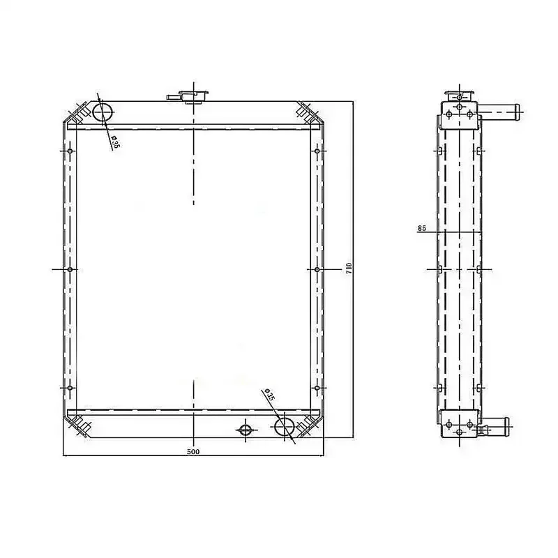 R60-5 Excavator Radiator Water Tank for Hyundai Excavator