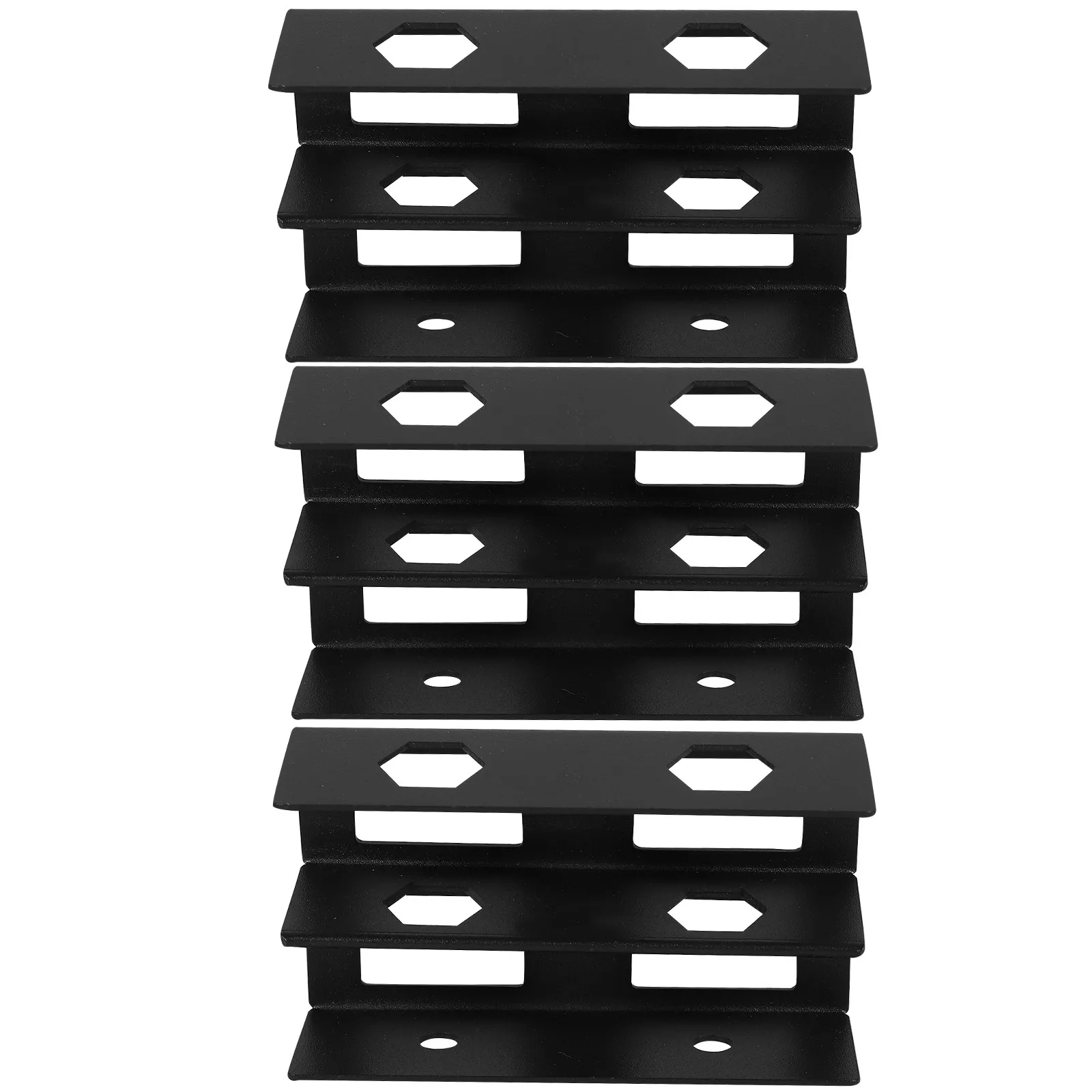 1Set Under Desk Laptop Mount Double Layer Metal Bracket Organizer for Workspace Storage Keyboard Cable Box Network Switch