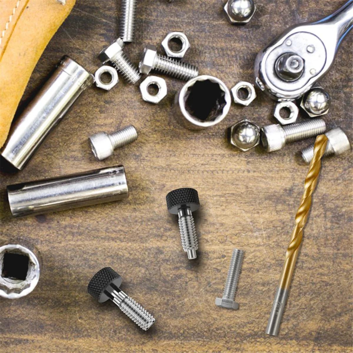 HEIßER 4Pcs Hand Versenkbare Feder Kolben mit Rändelgriff Edelstahl Lock Out M6 Typ Release Pins