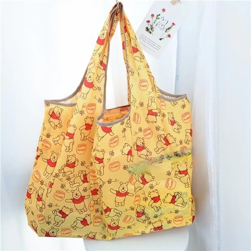 Disney Mickey Mouse Handbag Anime Shopping Bag Donald Duck Large Capacity Folding Polyester Eco-friendly Bag Eco-friendly Bag