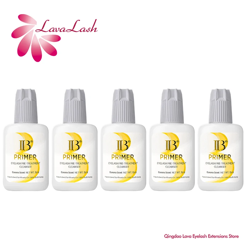 5 Bottles IBeauty Primer Clear Glue Eyelash Extension Korea Original For Individual Lash 15ml Fixing Agent False Lash Wholesale