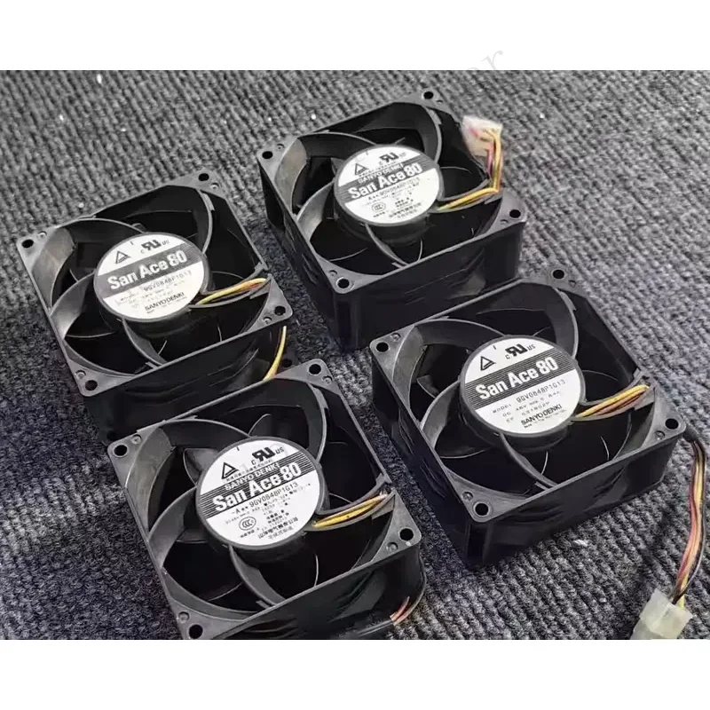 Sanyo Denki 9GV0848P1G13 DC 48V 0.84A 80x80x38mm 4-Wire Server Cooling Fan