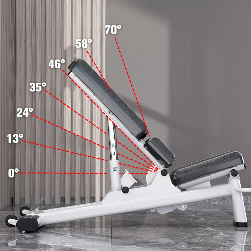 Fitness Commercial Foldable Adjustable Weight Bench with Incline Dumbbell Support for Sit-Up and Strength Training