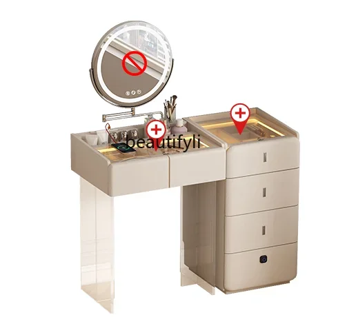 

French Cloakroom Dressing Table Integrated with Chest of Drawers High-End Elegant Tailstock Storage Jewelry Cabinet Bedroom