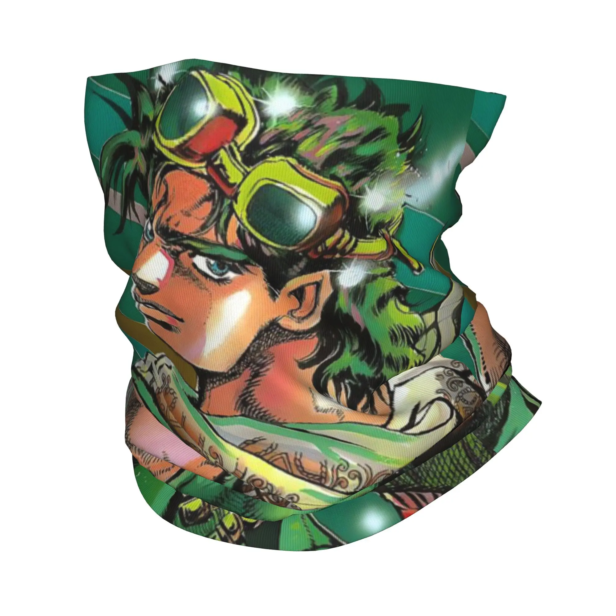 Jojo Bizarre Adventure Joseph Joestar Anime Bandana, pañuelo para el cuello, bufanda estampada, pasamontañas multifunción para correr, para hombres y mujeres