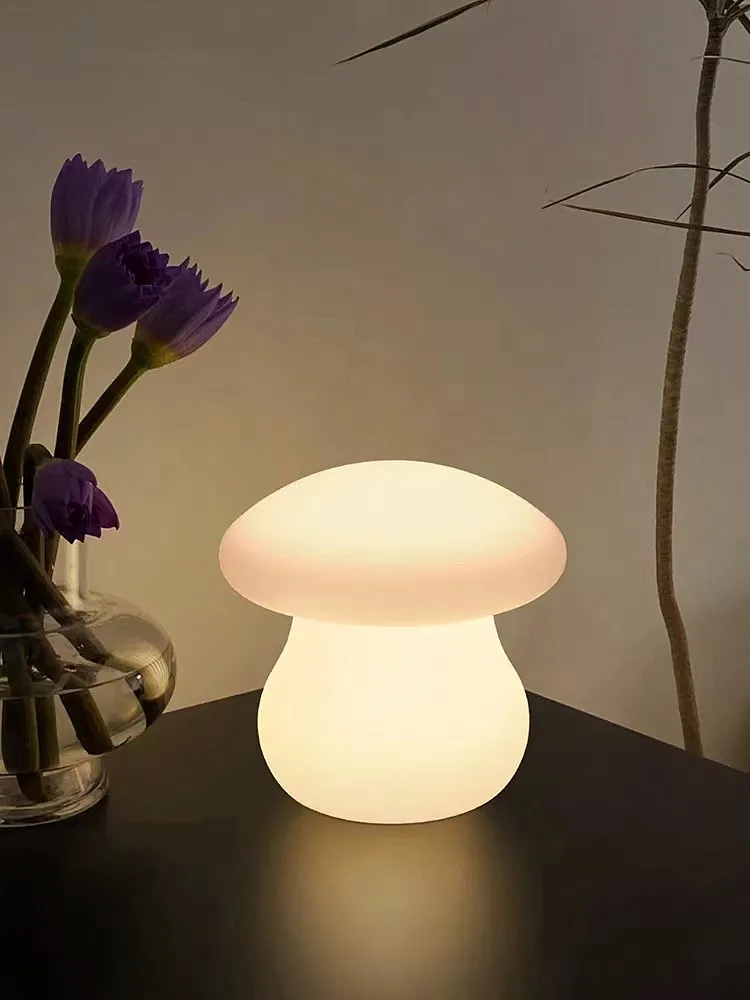 Mushroom table lamp home bedroom decoration bedside tabletop fill light mood atmosphere LED night lamp indoor mood lighting