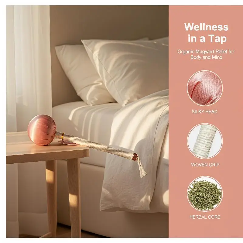 New Wormwood Filling Meridian Massage Stick Soft Acupoint Percussion Massager for Muscle Soreness Relief Elderly Gift