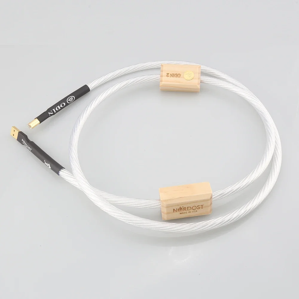 high quality 2 Silver-Plate USB 2.0 Version A-B Cable Computer DAC Decoder Data Cable Sound card cable - Image 4