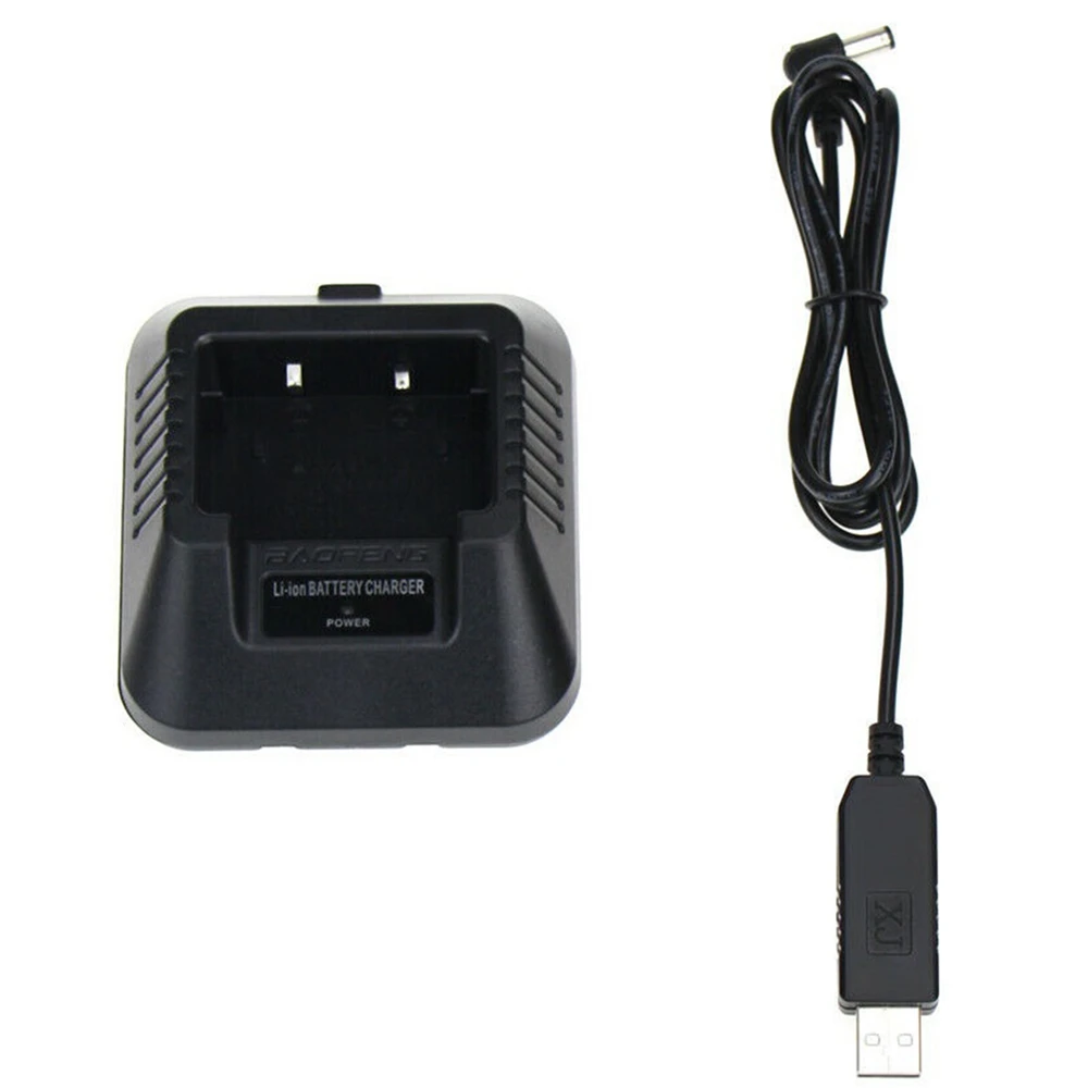 Walkie Talkie Battery Charger USB Charging Cable Replacement for UV-5R UV-5RE -5R Two Way Radio