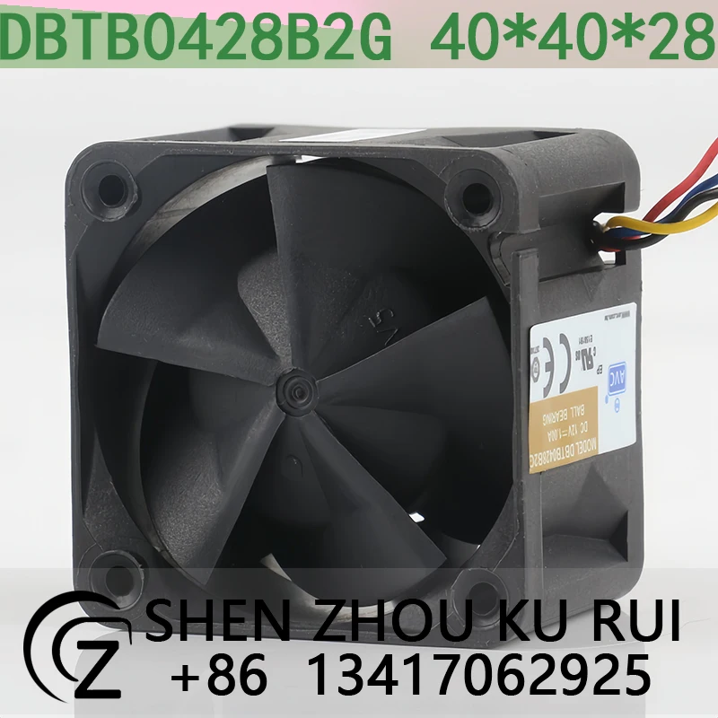 

Вентилятор охлаждения AVC 12V 1.00A 4028 4-проводной DBTB0428B2G с двойным шарикоподшипником, большой объем воздуха, мощное охлаждение