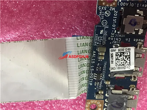 Digunakan untuk Hulics Orijinal Dell Inspiron 15 5559 USB/Ses Bağlantı Noktası IO Devre Kartı 2WMGK CN-02WMGK AAL15 LS-D071P Kablo Aku