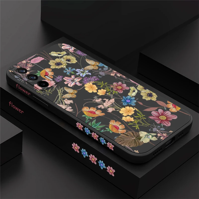 Nice Flowers Butterfly Case For OPPO Realme GT NEO2 Master GT2 XT X2 Q5 Q3I V5 V13 U1 Q3 Pro Carnival Soft Silicone Phone Cover