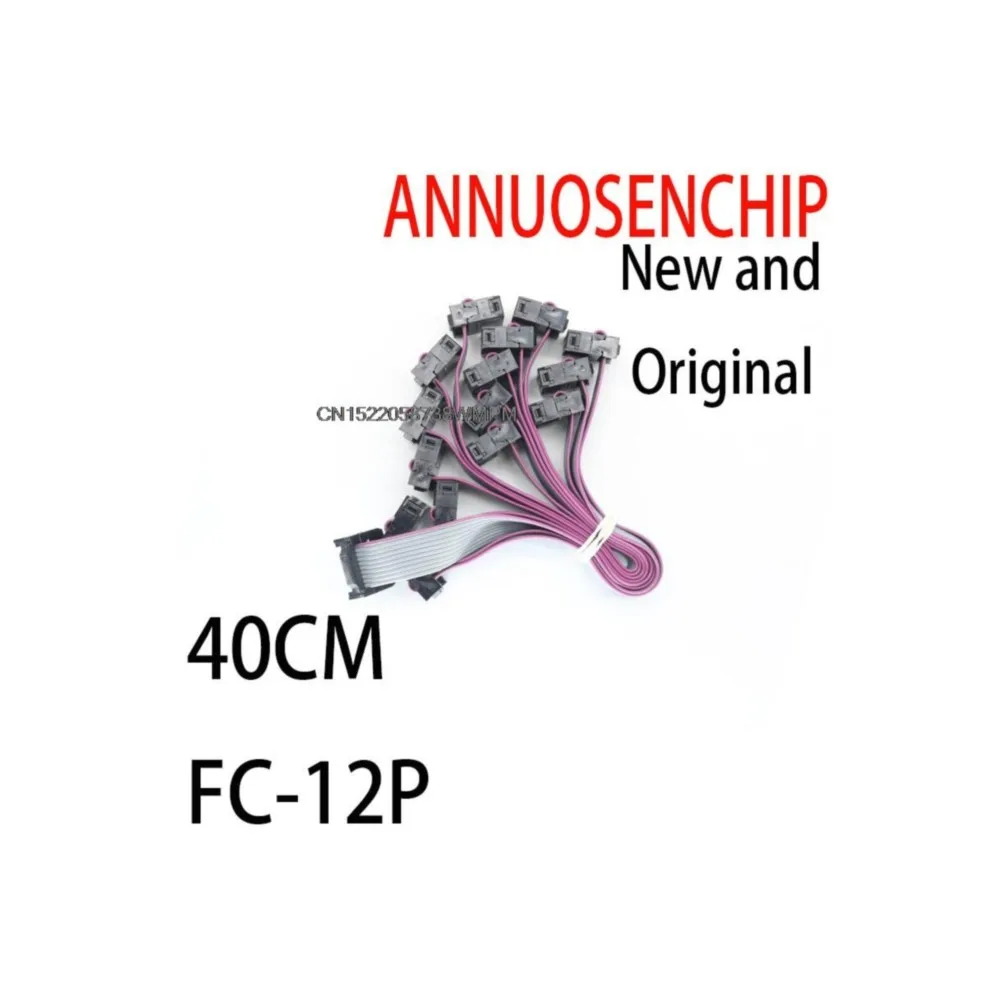 10PCS New and Original  USBISP  JTAG AVR   12Pins 2.54mm Pitch  FC12P-12P Gray cable  Length about 40CM FC-12P