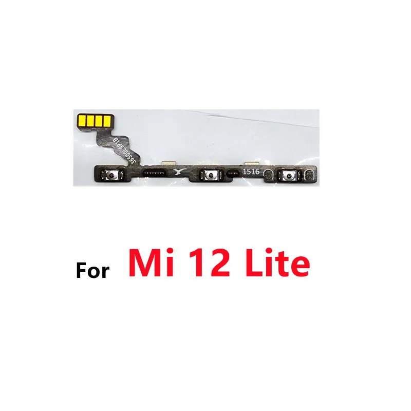 Para xiaomi mi 12 lite ultra pro 5g mi12 12pro botão de volume de energia flex cabo interruptor chave lateral fora do botão de controle peças reparo