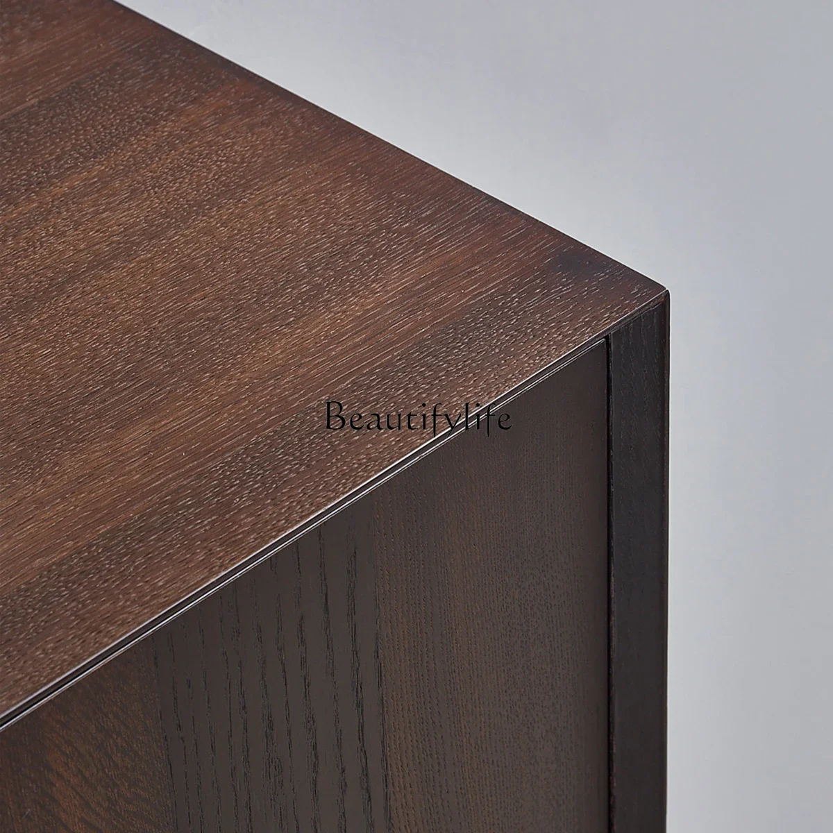 Italian modern living room storage cabinet Nordic extremely simple solid wood dining side cabinet