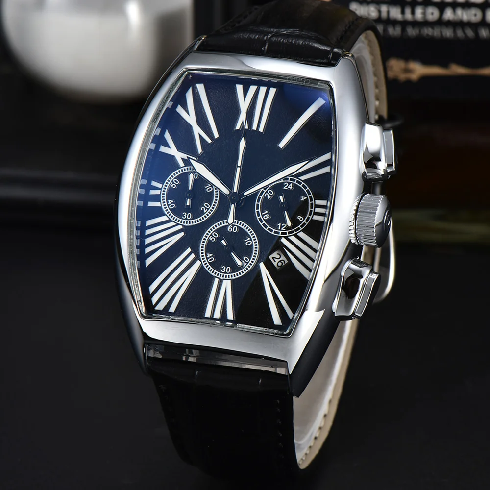 TOP AAA New Franck Hot original Brand Geneva Watches For Mens Multifunction Chronograph WristWatch Fashion Business Male Clocks