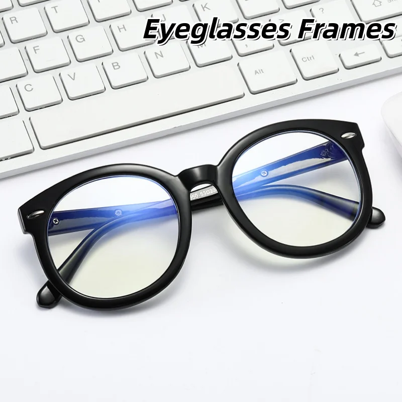 

Women's Thick Frame Is Retro Artistic Eyeglasses Frames Round Full Frame Popular Trend Party Gatherings Glasses Without Lenses