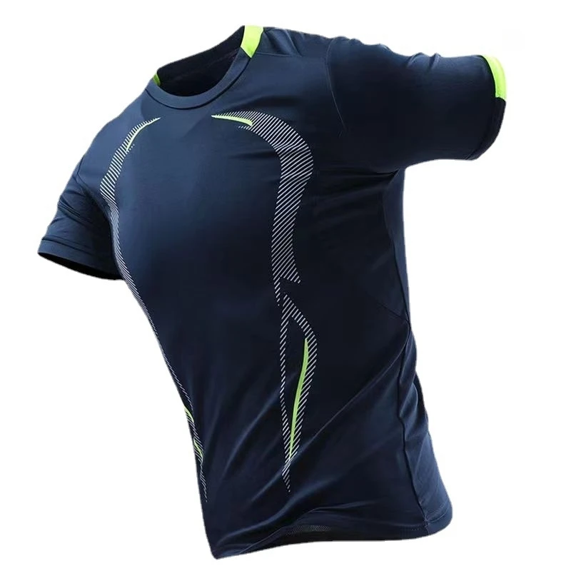 

Summer Gym Breathable Mens T Shirt Quick Drying Sports Tops Running Training Short Sleeve Fitness Sweatwear Oversized T-Shirts