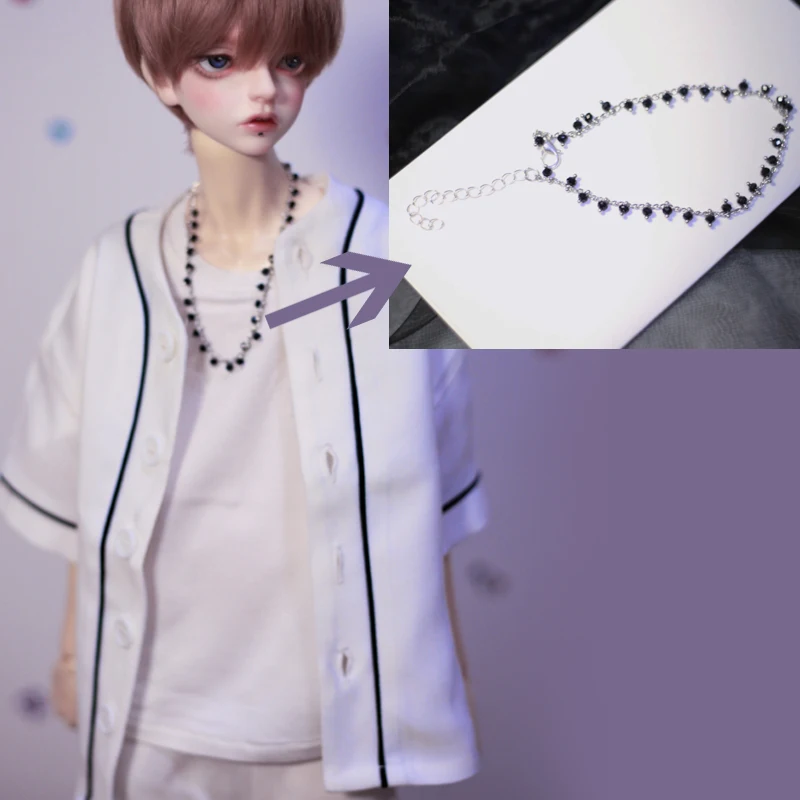 

Детская игрушка ручной работы, 1/3, кукла-Дядюшка BJD/SD, аксессуары для кукол, модное ожерелье из черных бусин, 1 шт.