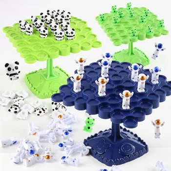 Panda equilíbrio árvore crianças montessori matemática brinquedos balanceamento jogo de tabuleiro interação pai-filho mesa equilíbrio jogo brinquedo presente