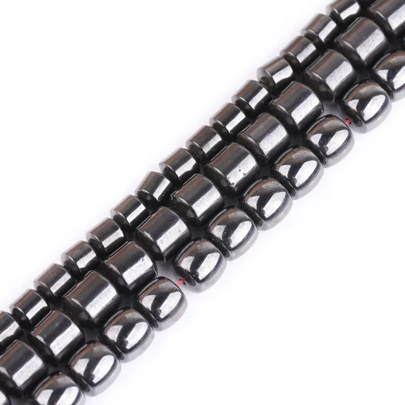 Hematite: Column Natural Magnetic Black Hematite Beads Magnetite DIY Loose Beads For Jewelry Making Beads Strand 15 Inches !