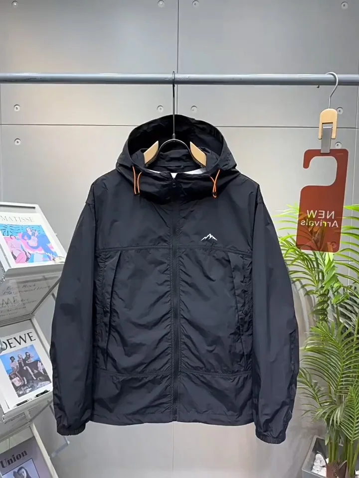 

Легкая дышащая мужская одежда для бега на открытом воздухе, солнцезащитная одежда Qui Dry, уличная ветровка, длинная свевая молния