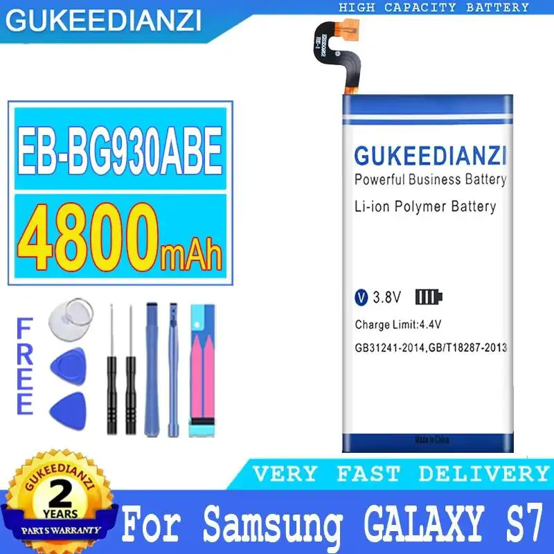 

4800mAh For Samsung Galaxy S7 G930 G930F SM-G9300 Reliable Power Supply EB-BG930ABE High-Capacity Mobile Phone Battery
