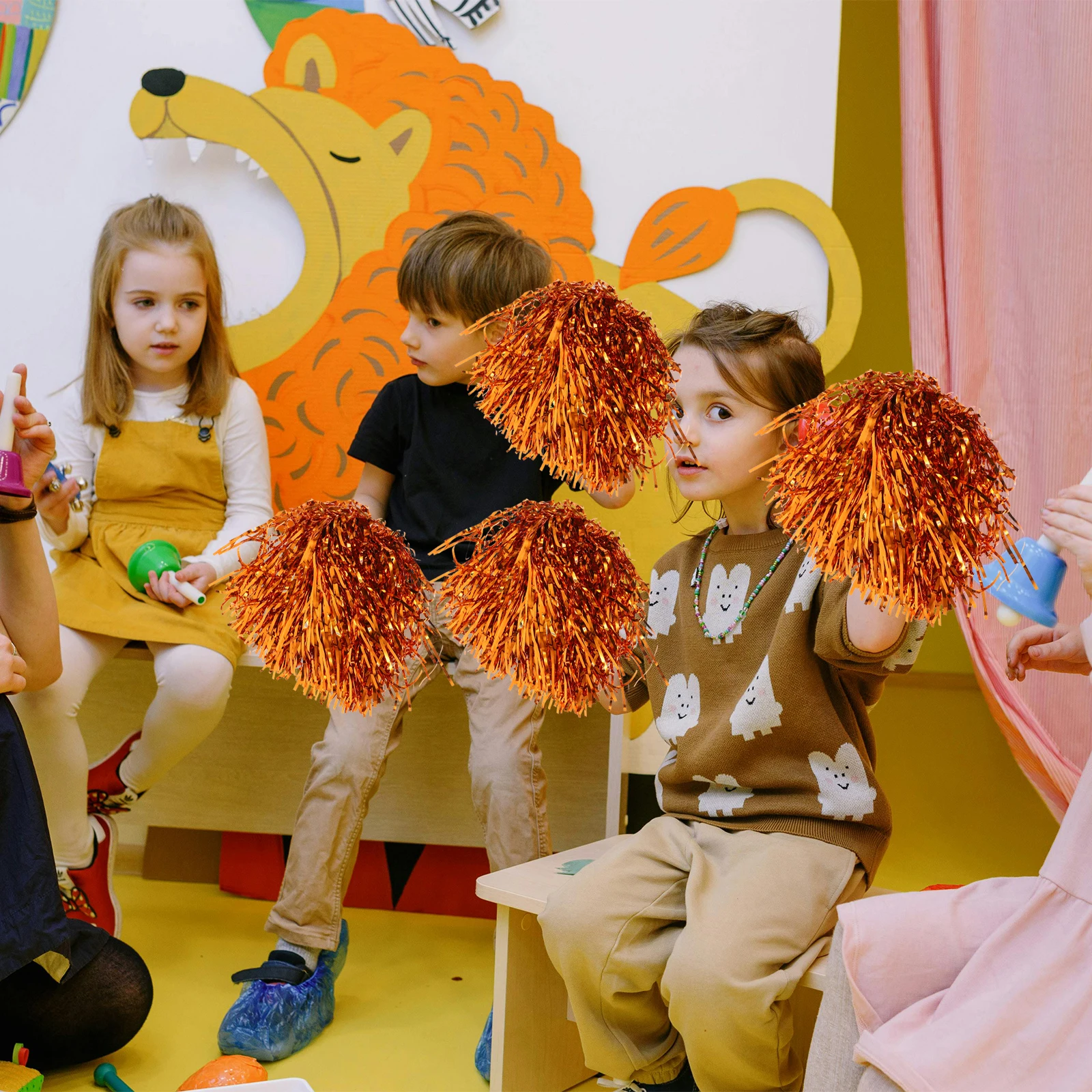 

10 шт., прочные помпоны из АБС-пластика для домашних животных, многоразовые легкие помпоны для болельщиков для спортивных встреч, танцев, выступлений, аплодисментов