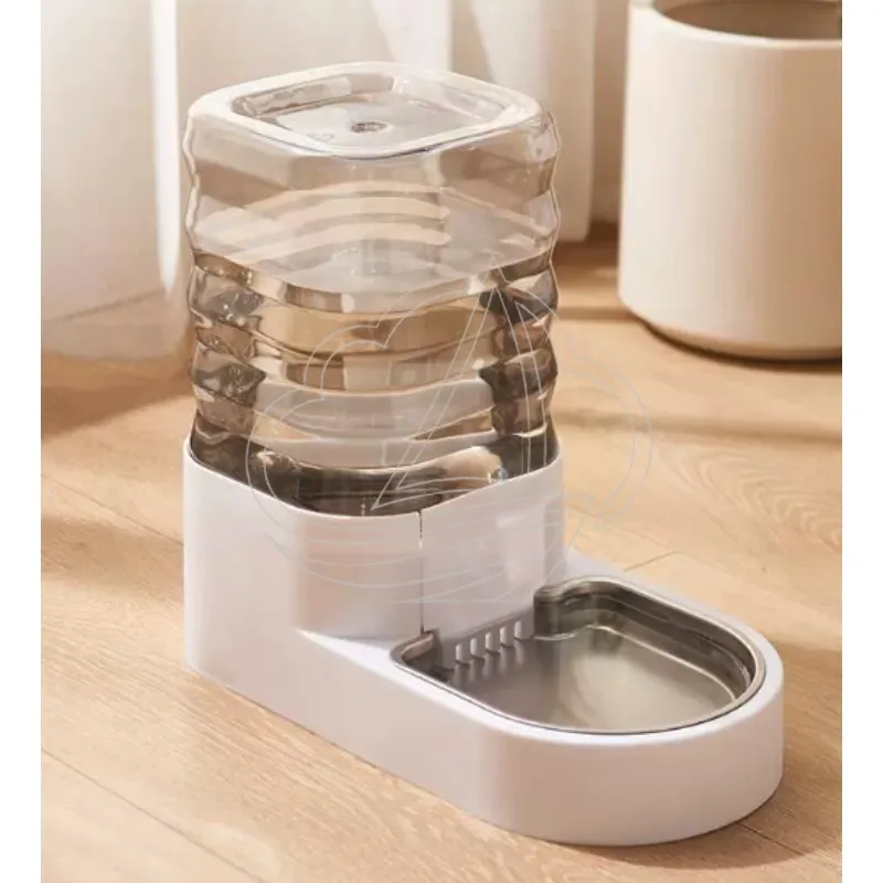 4L Large Capacity Pet Automatic Water Dispenser Stainless Steel Bowl Feeder for Small Medium Pets