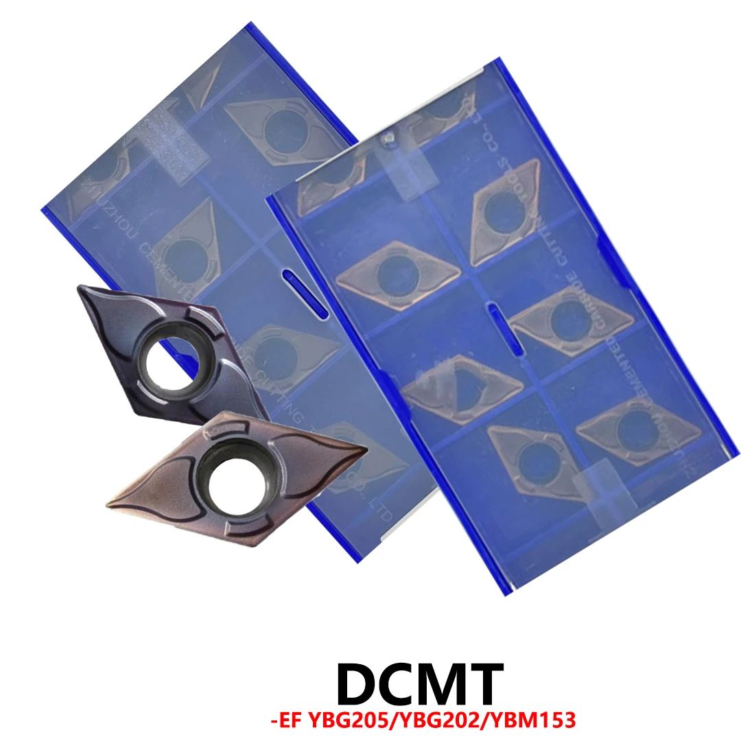 

Оригинальные твердосплавные вставки, лезвия с ЧПУ, хвостовик DCMT070202-EF DCMT070204 DCMT11T302 DCMT11T304 DCMT11T308 EF YBG205 YBG20, инструменты DCMT