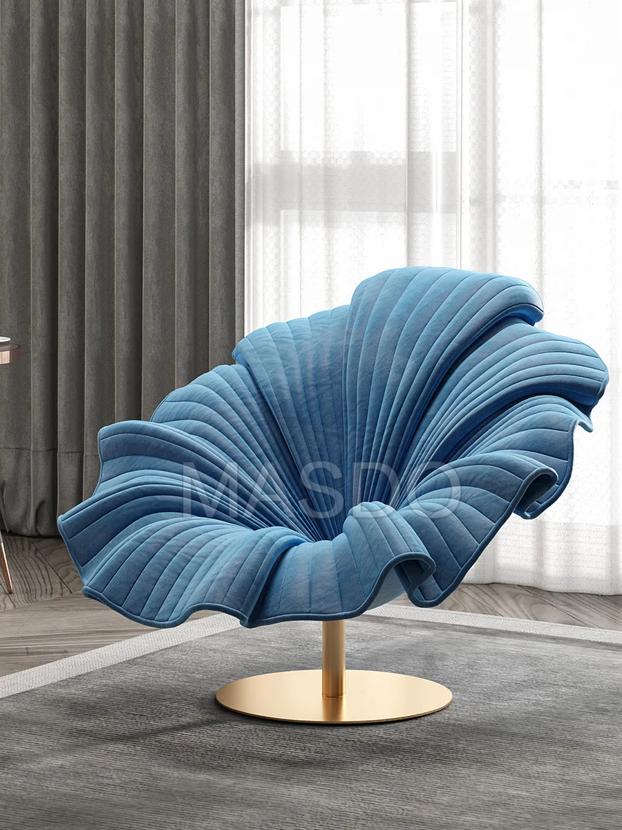 Masdo Internet Celebrity Leisure Chair Italian Style Light Luxury Ins Style Petal Chair Personality Designer Creative Showroom