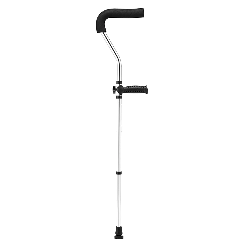 

F-Type Dual Underarm Crutches Non-Slip Adjustable Mobility Aid Walkers for Elderly Ergonomic Walking Support