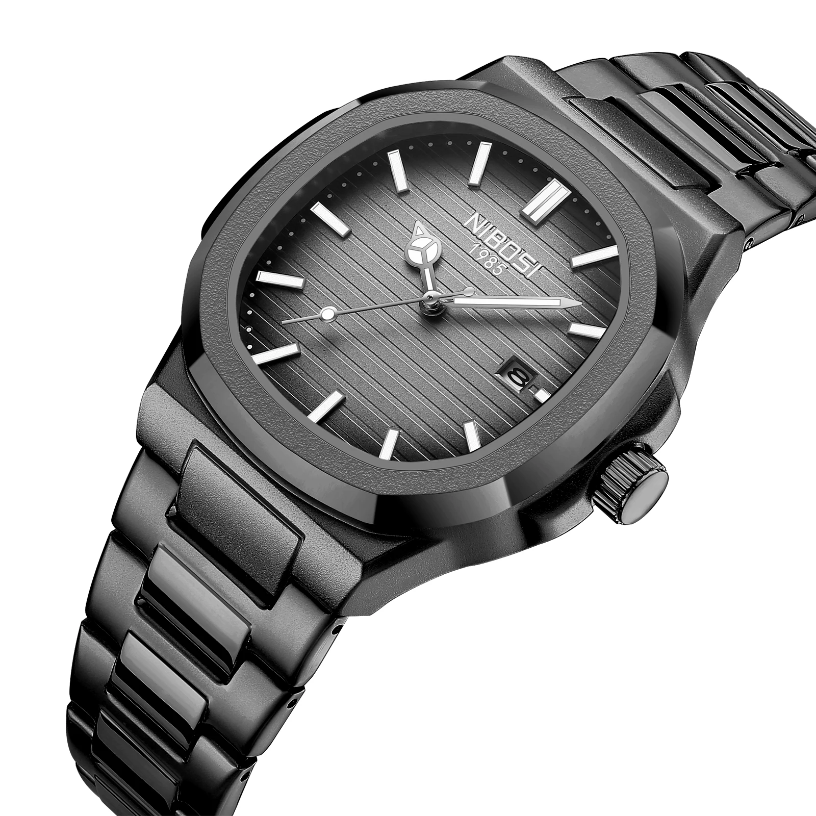 2026 NIBOSI Men's Watches Top Brand Luxury Auto Date Business Men Watch Stainless Steel Waterproof Analog Quartz Wristwatches