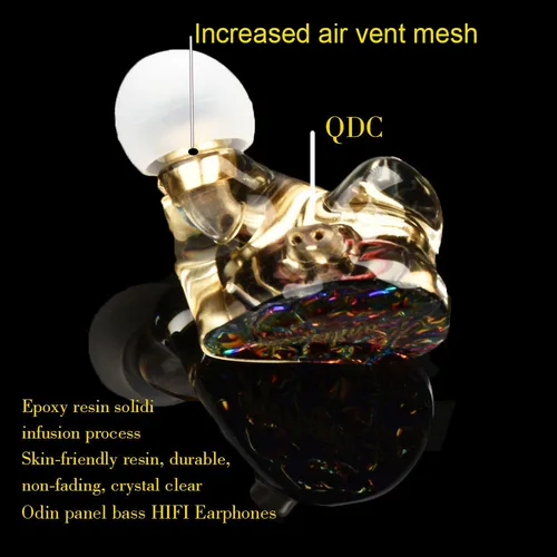 Imagen 2 del producto Tiandirenhe TD08pro Odin panel bajo auriculares HIFI puerto de sintonización controladores dinámicos IEM auriculares DJ auriculares etapa qdc Cable de grafeno