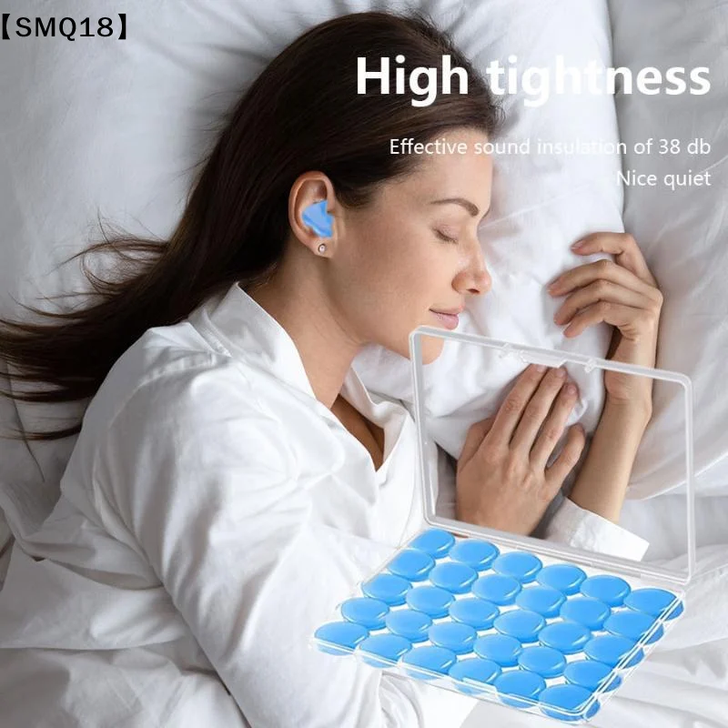 30Pcs Moldable Soft Silicone Earplugs 38dB Soundproof Snug Fit Sleep Travel Work Study【SMQ】